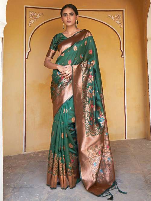 women self design banarasi saree with blouse - 21678723 -  Standard Image - 0