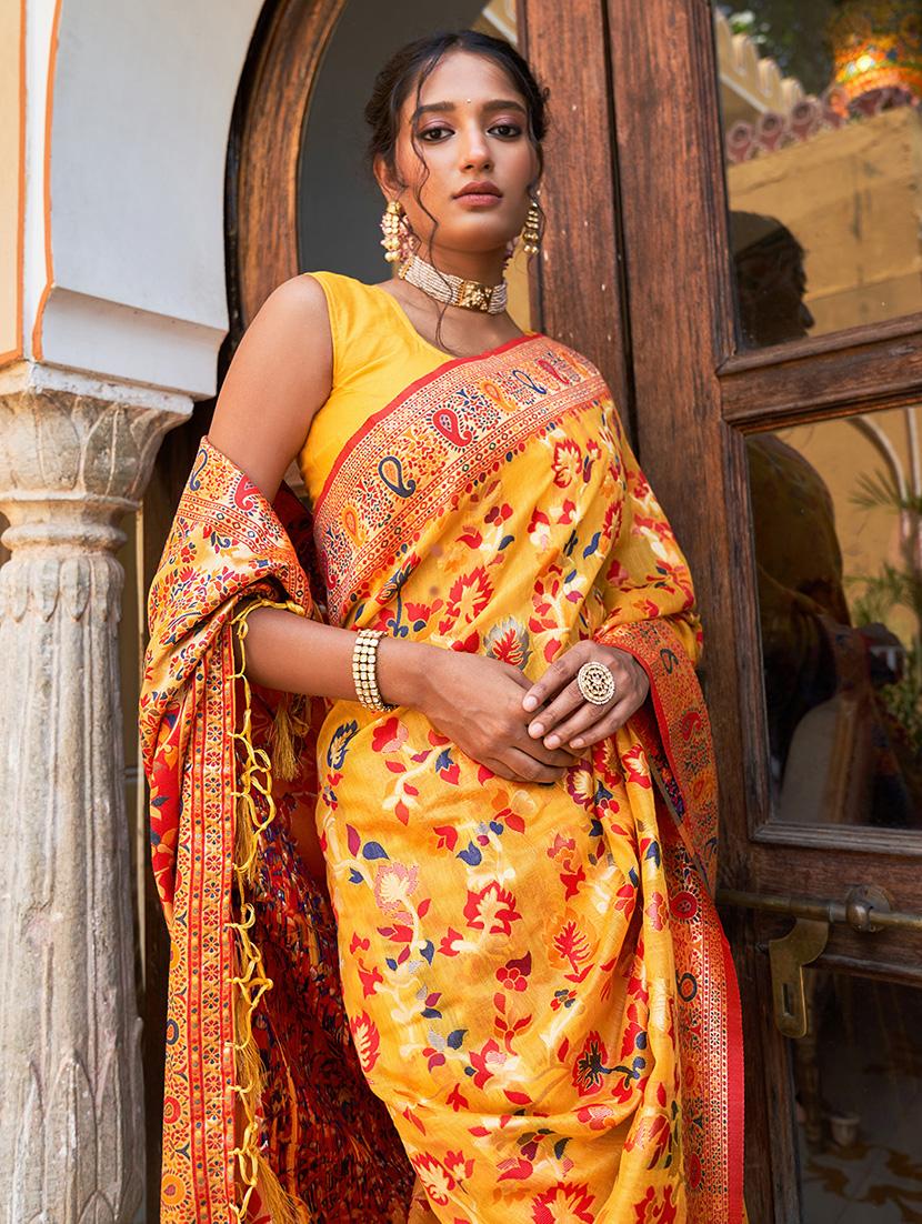 women self design chanderi saree with blouse - 21678724 -  Standard Image - 1