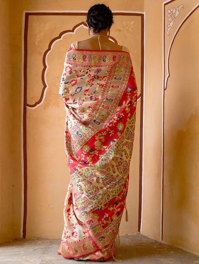 women self design chanderi saree with blouse - 21678727 - Standard Image - 1