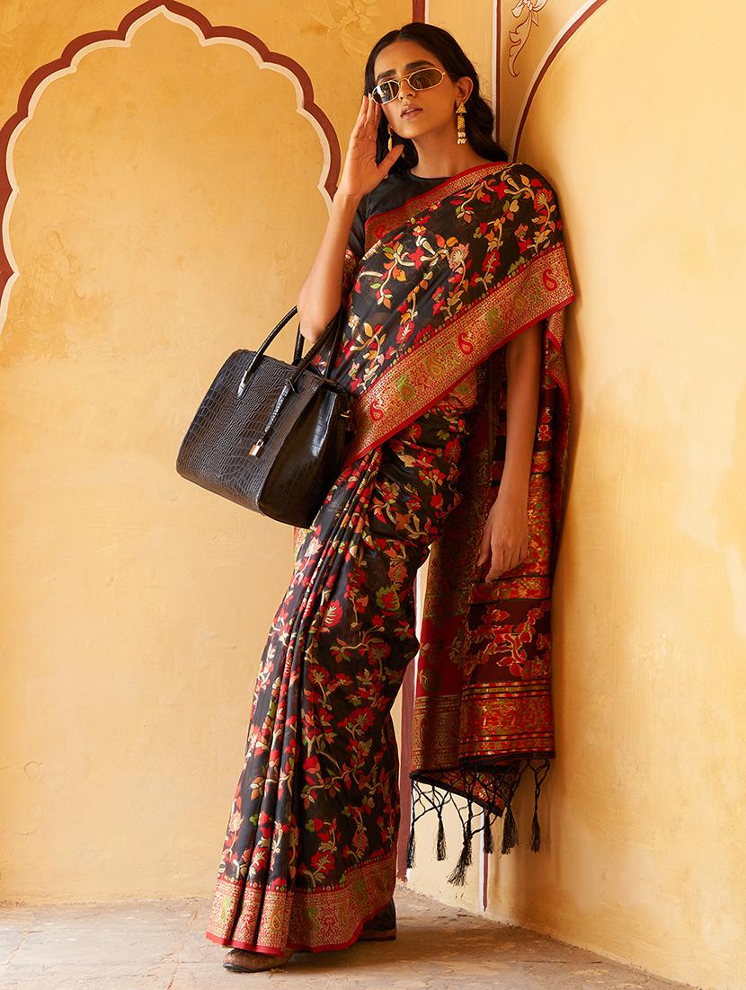 women self design chanderi saree with blouse - 21678729 - Zoom Image - 0