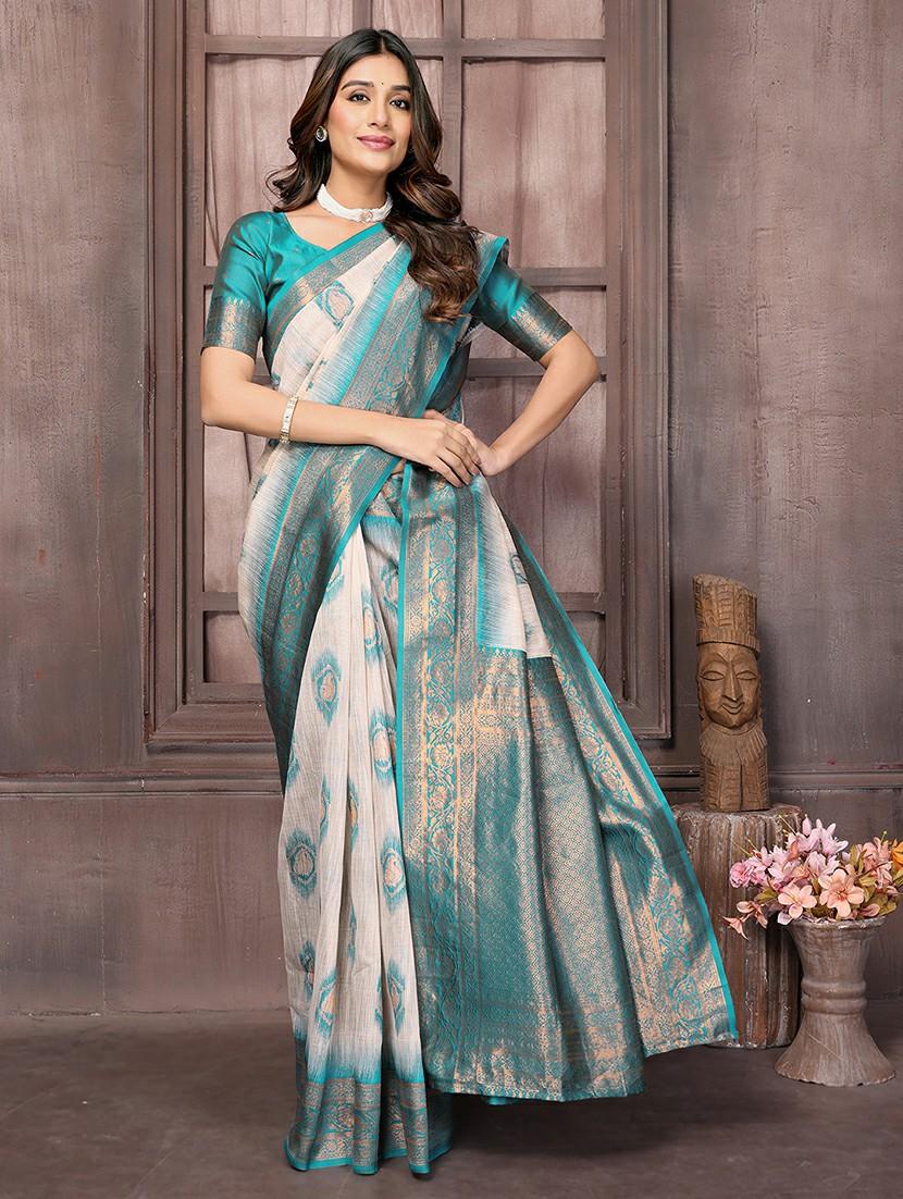 women self design kanjivaram saree with blouse - 21678763 - Standard Image - 1