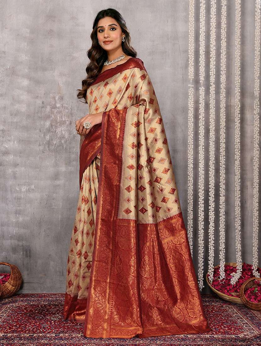 women self design kanjivaram saree with blouse - 21678764 -  Standard Image - 1