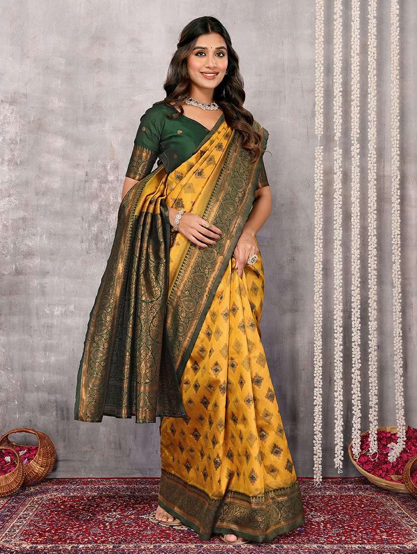 women self design kanjivaram saree with blouse - 21678765 -  Standard Image - 1