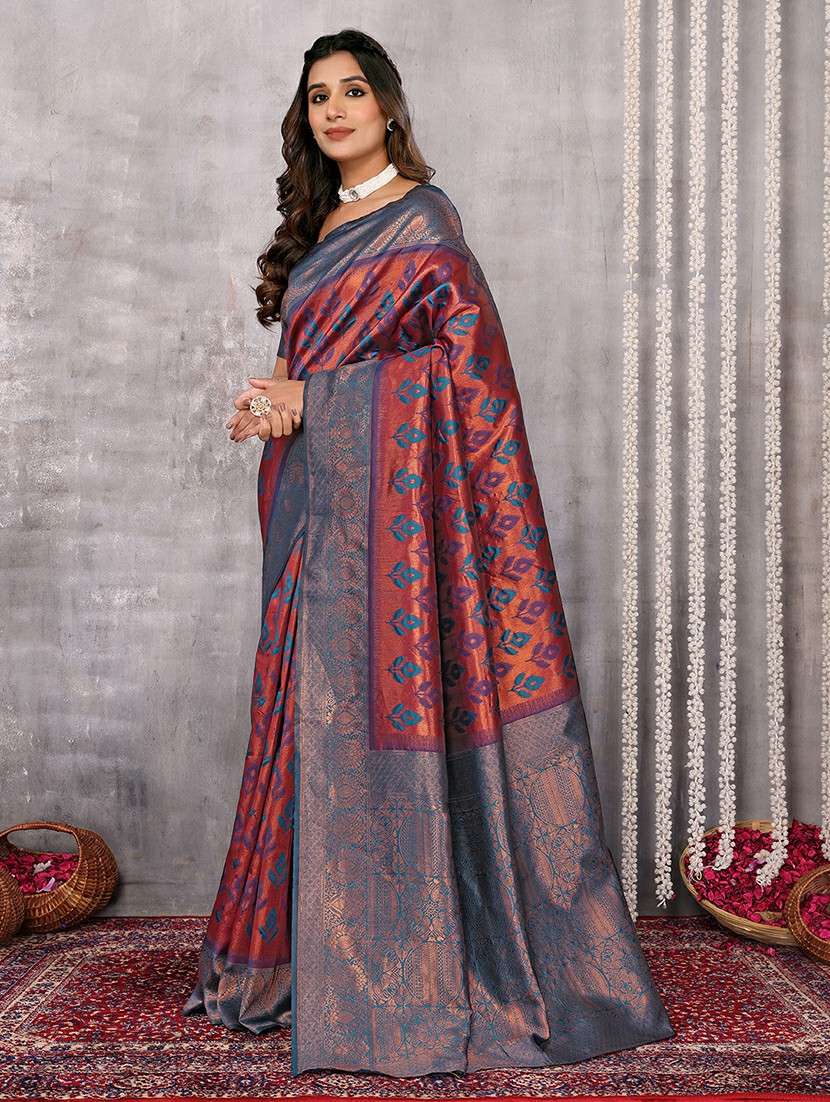 women self design kanjivaram saree with blouse - 21678767 -  Standard Image - 1