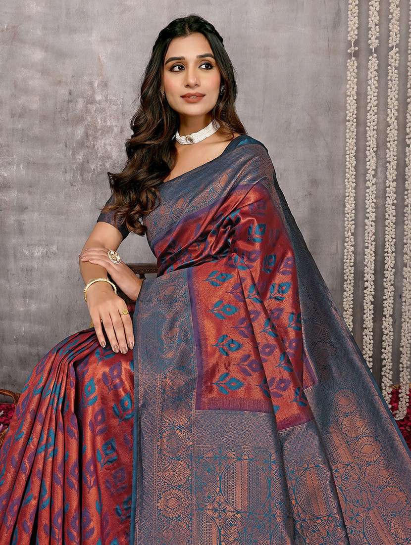 women self design kanjivaram saree with blouse - 21678767 -  Standard Image - 4