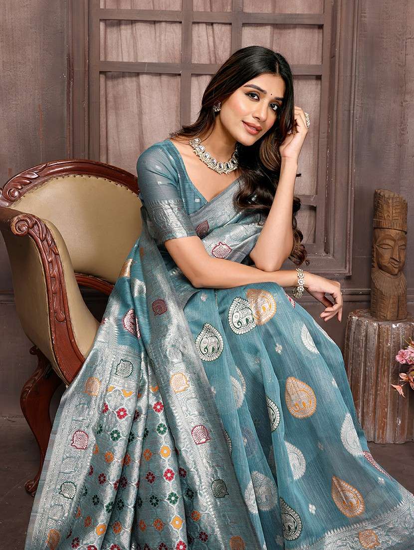women self design kanjivaram saree with blouse - 21678773 -  Standard Image - 4