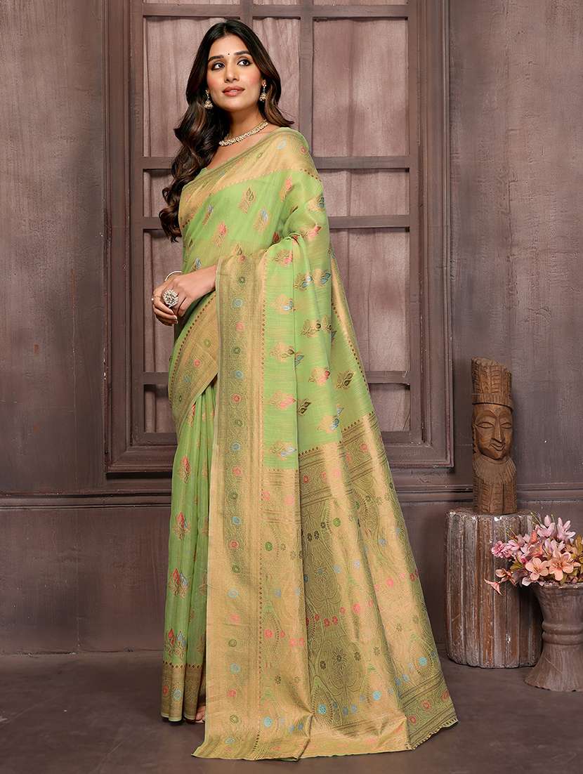women self design kanjivaram saree with blouse - 21678805 -  Standard Image - 1