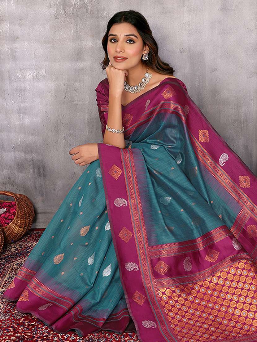 women self design bordered saree with blouse - 21678809 -  Standard Image - 1