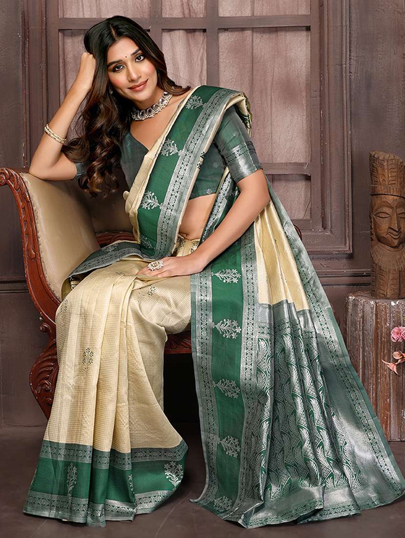 women self design bordered saree with blouse - 21678813 -  Standard Image - 1