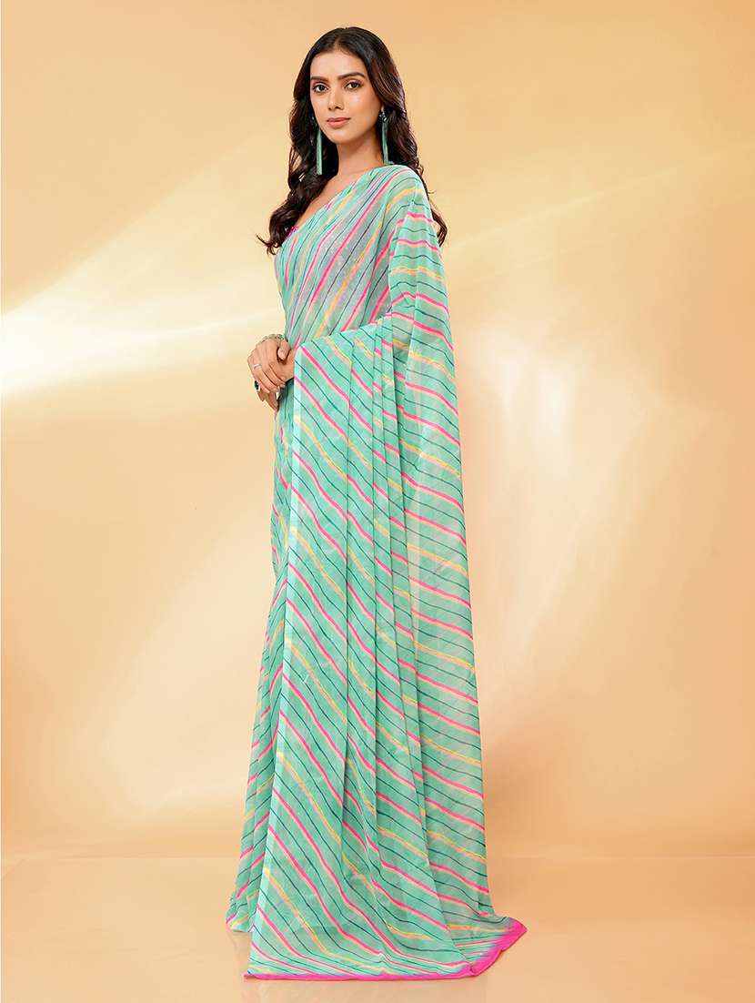 women lehriya printed saree with blouse - 21678843 -  Standard Image - 1