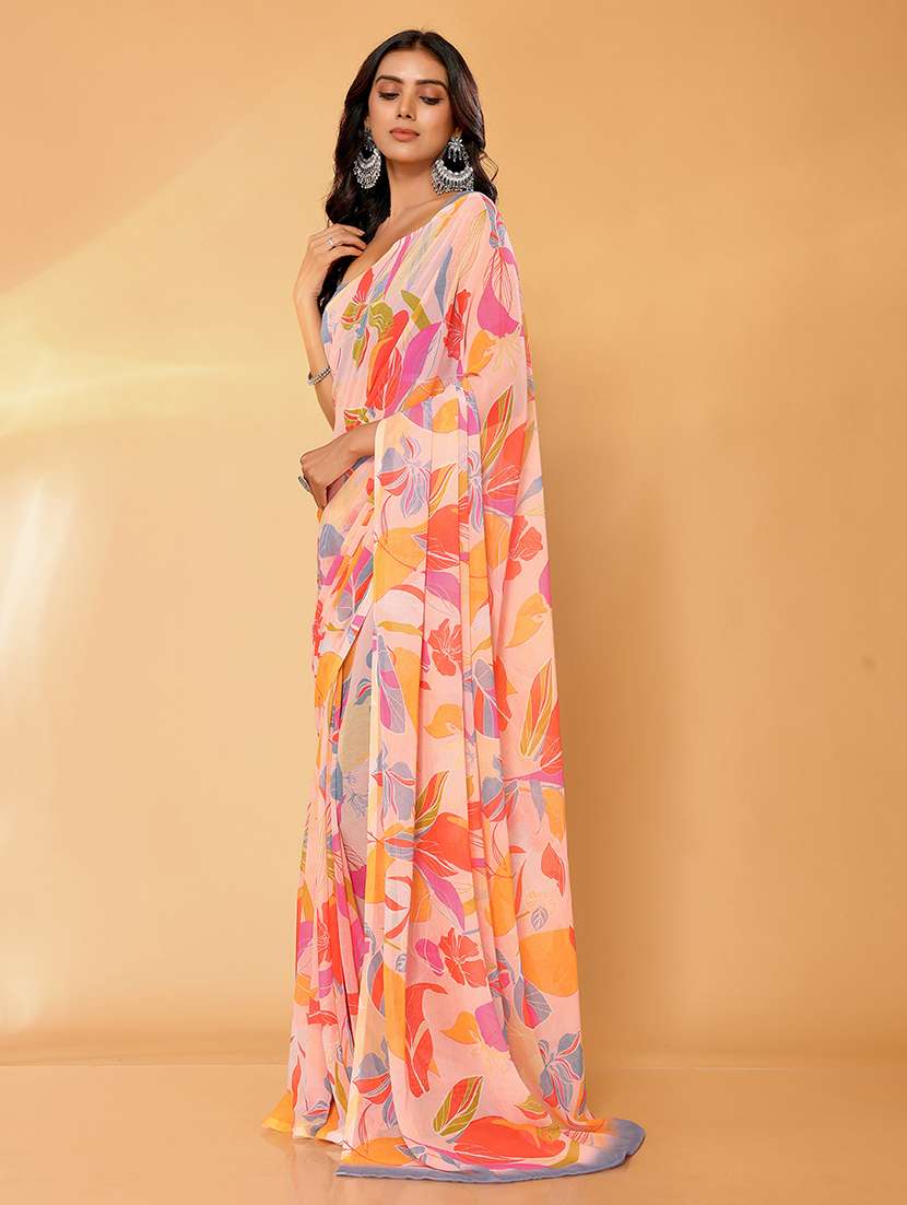 women printed saree with blouse - 21678847 - Standard Image - 1