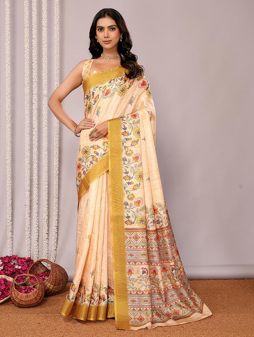 women floral printed saree with blouse - 21678912 - Zoom Image - 0