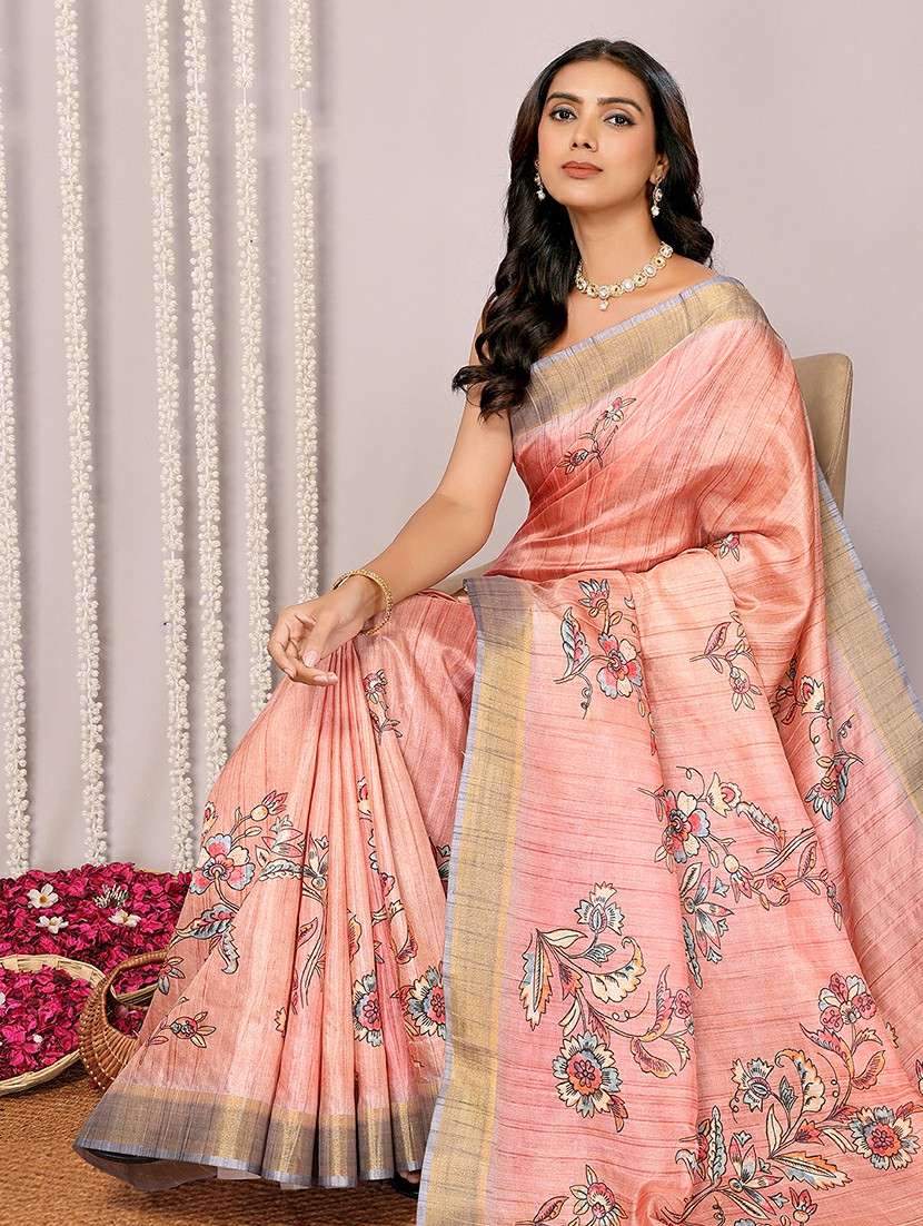 women floral printed saree with blouse - 21678914 -  Standard Image - 1
