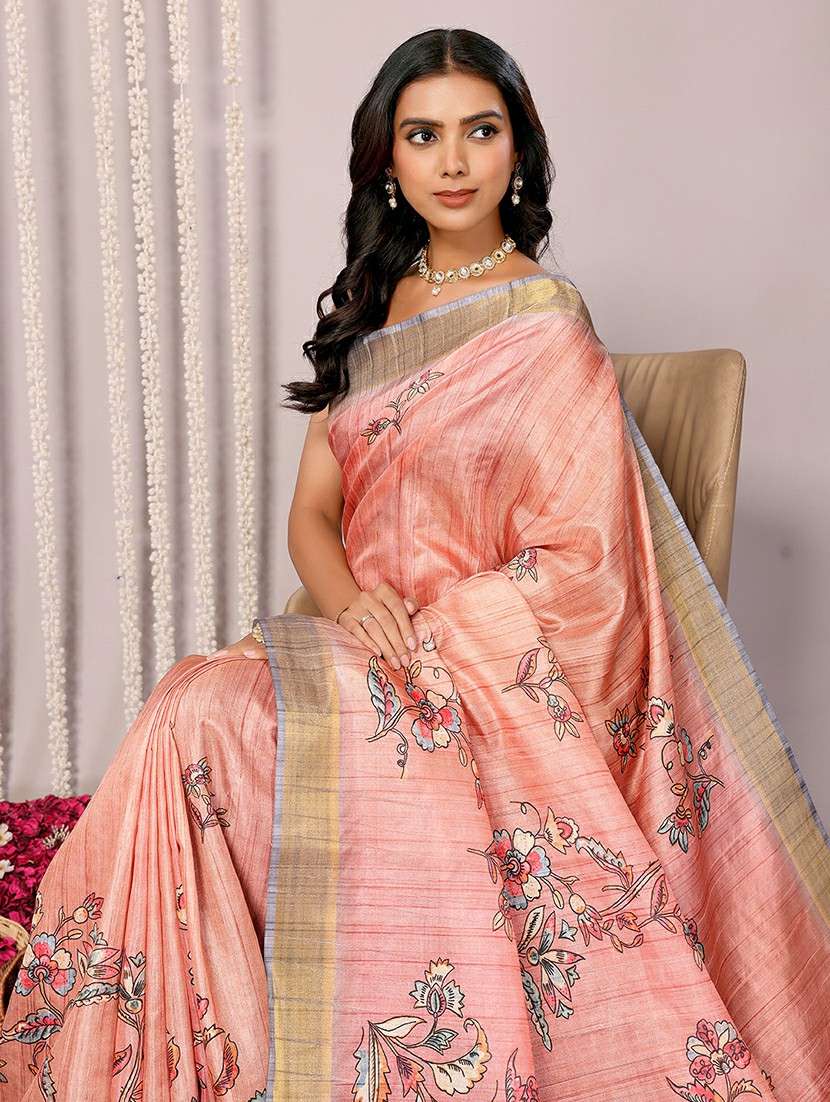 women floral printed saree with blouse - 21678914 -  Standard Image - 4