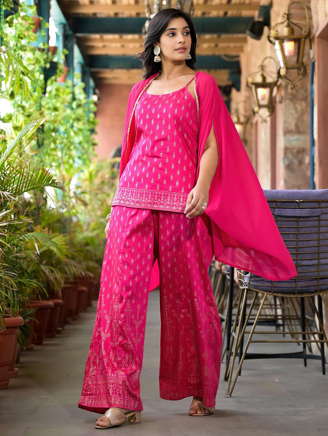 women pink foil print fusion set - 21679151 - Standard Image - 1