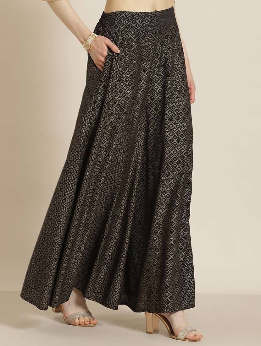 women black geometric print palazzo - 21679229 -  Standard Image - 1