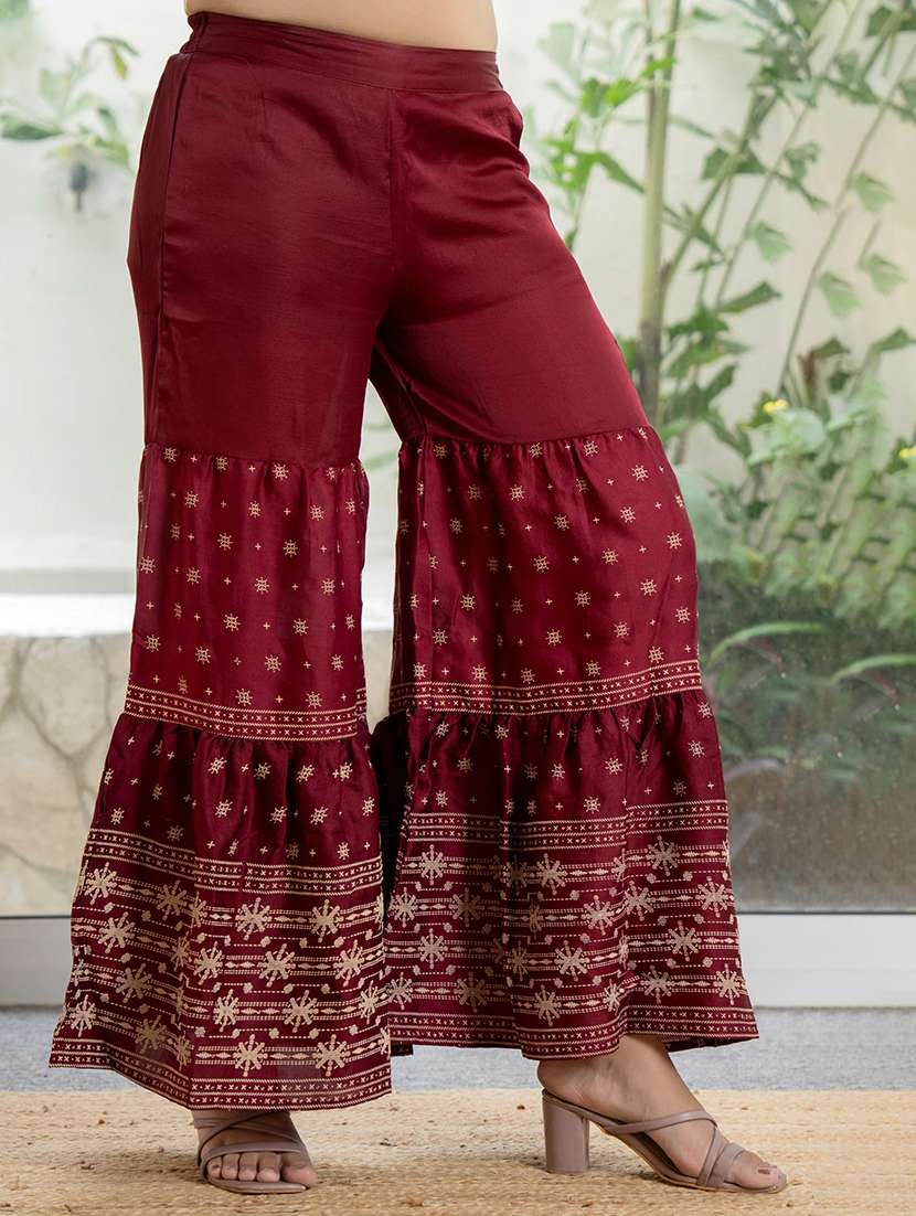 women embroidered kurta sharara set with dupatta - 21679287 -  Standard Image - 4