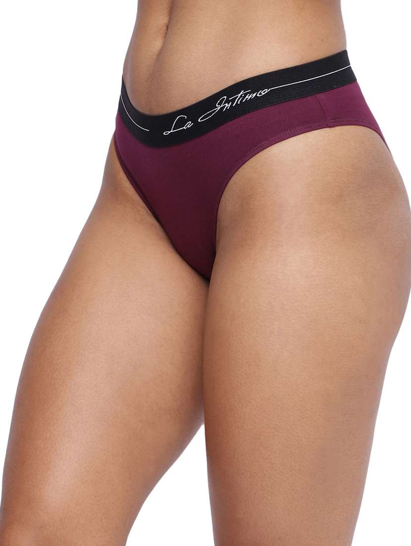 women plain low rise bikini panty - 21679321 - Standard Image - 1