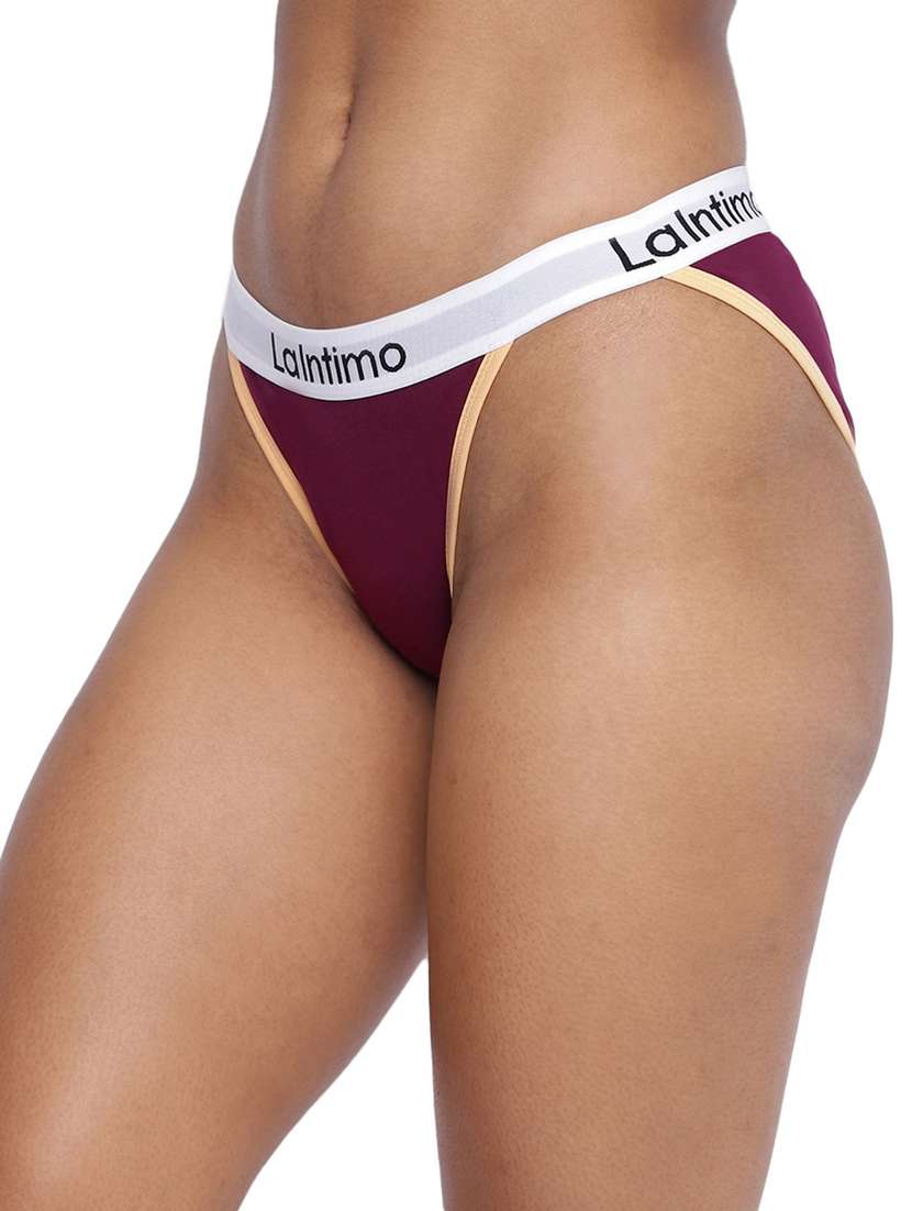 women solid low rise bikini combo - 21679371 -  Standard Image - 1