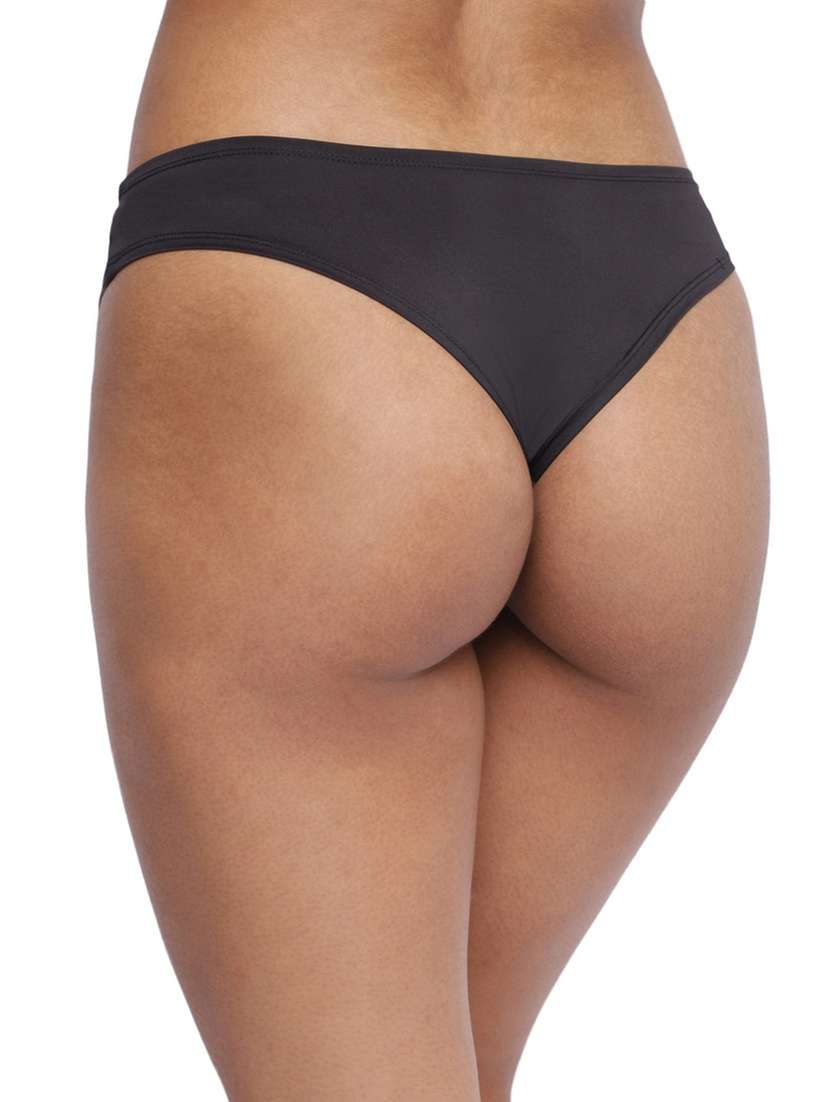 black poly spandex bikini panty - 21679415 -  Standard Image - 1