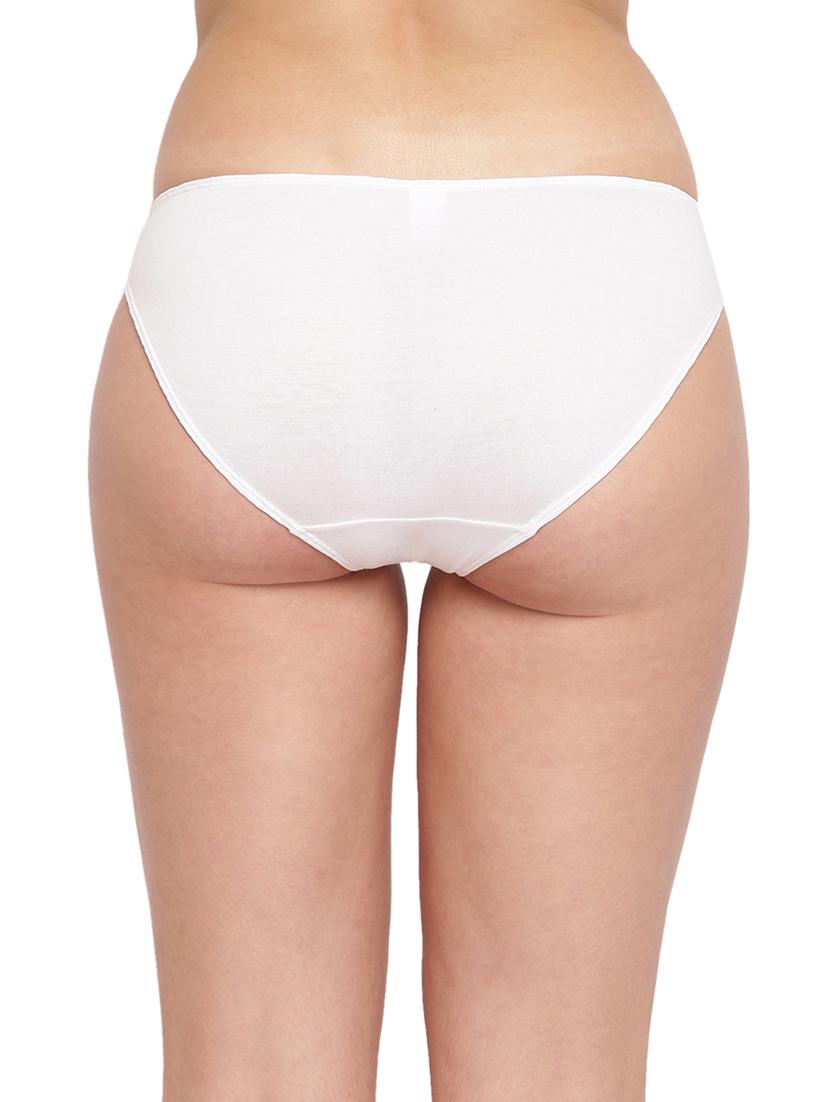 white cotton blend bikini panty - 21679418 - Standard Image - 1