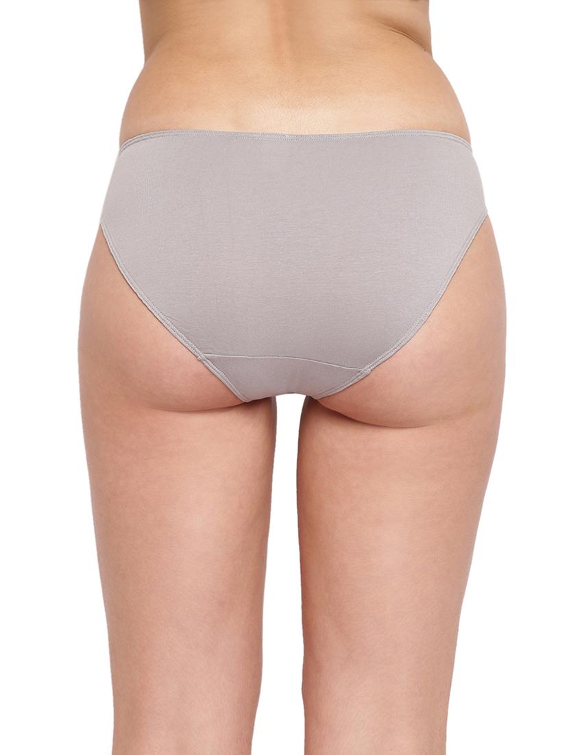 grey cotton blend bikini panty - 21679419 -  Standard Image - 1