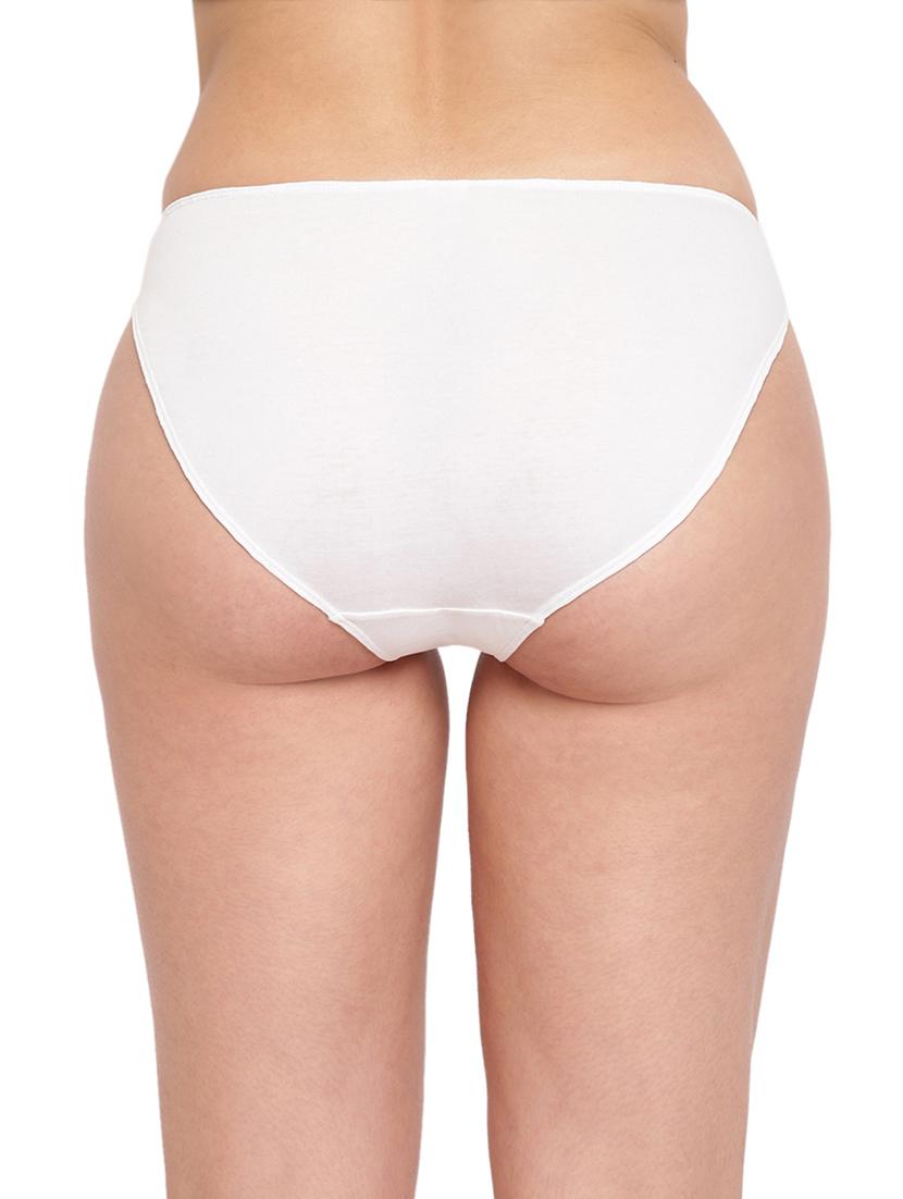 white cotton blend regular panty - 21679430 - Standard Image - 1