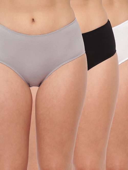 women pack of 3 solid mid rise panty  - 21679450 -  Standard Image - 0