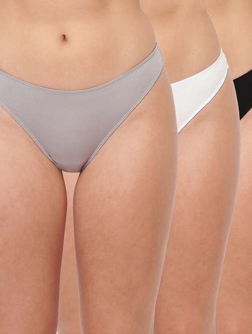 women pack of 3 solid mid rise panty  - 21679452 -  Standard Image - 0