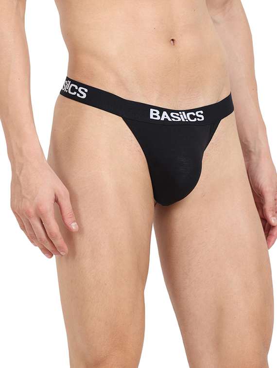 men solid low rise thongs briefs - 21679599 -  Standard Image - 1