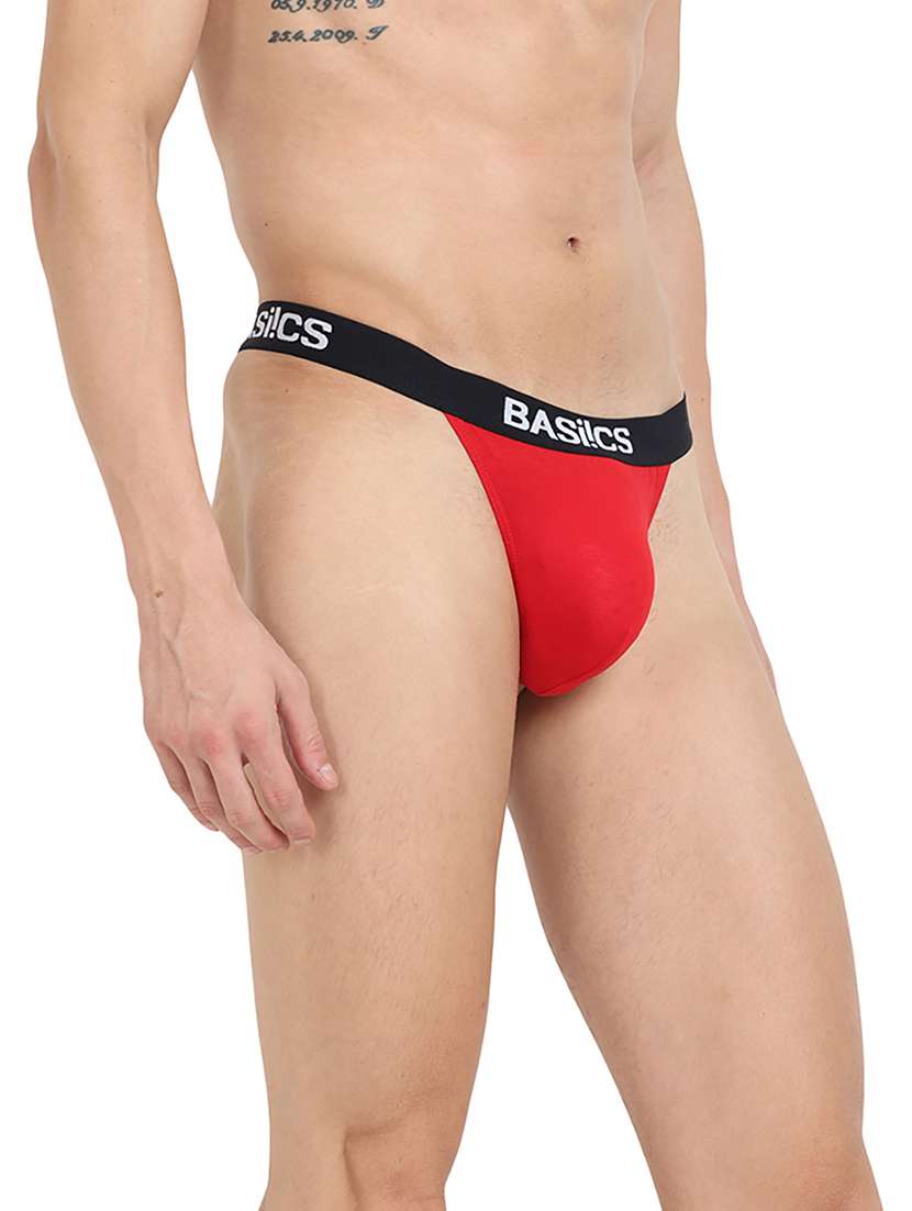 men solid low rise thongs briefs - 21679600 -  Standard Image - 1