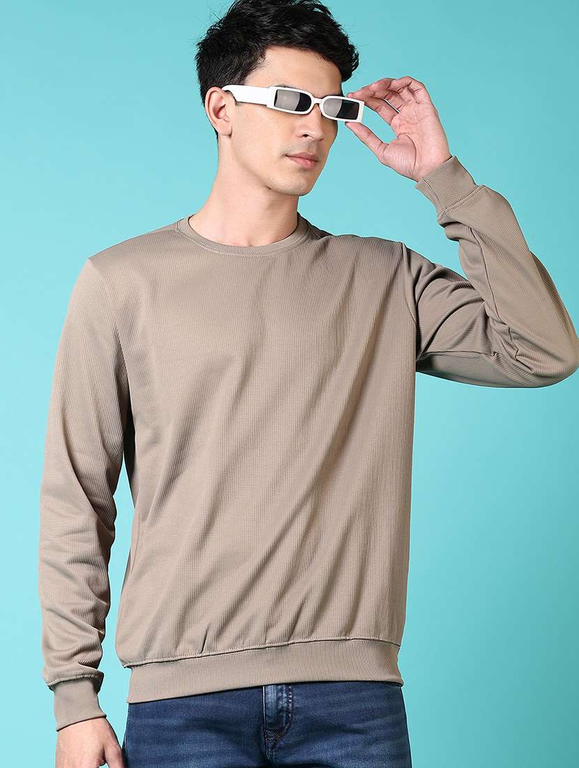men solid long sleeve sweatshirt - 21679750 -  Standard Image - 1