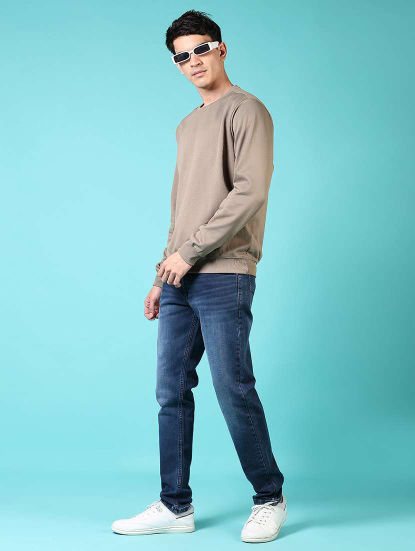 men solid long sleeve sweatshirt - 21679750 -  Standard Image - 4