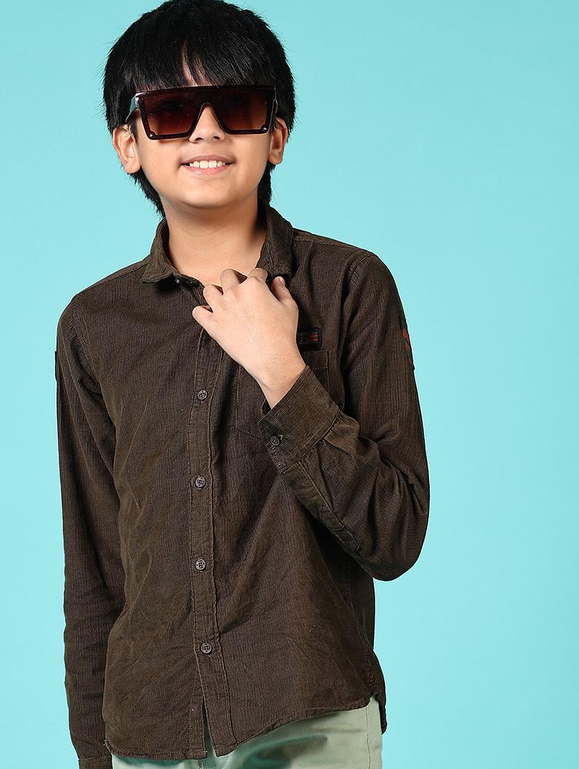 boys solid long sleeve shirt - 21679762 -  Standard Image - 1