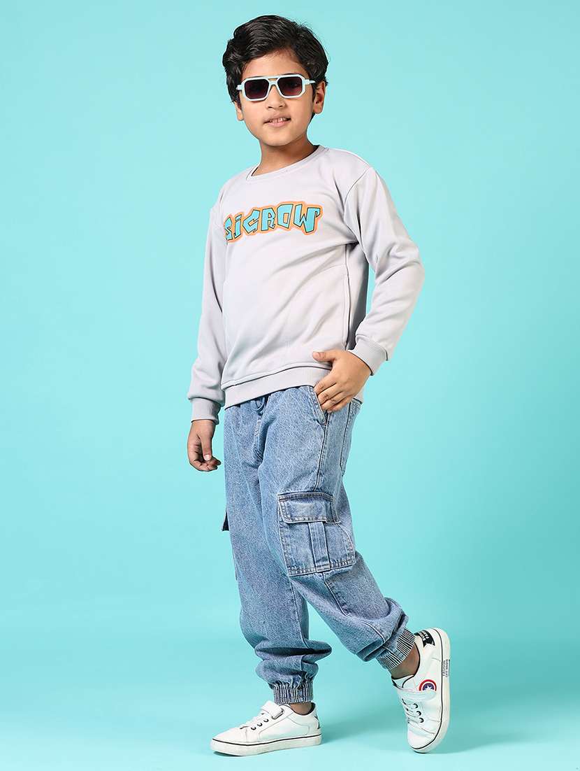 men printed long sleeve round neck sweatshirt - 21679764 -  Standard Image - 4