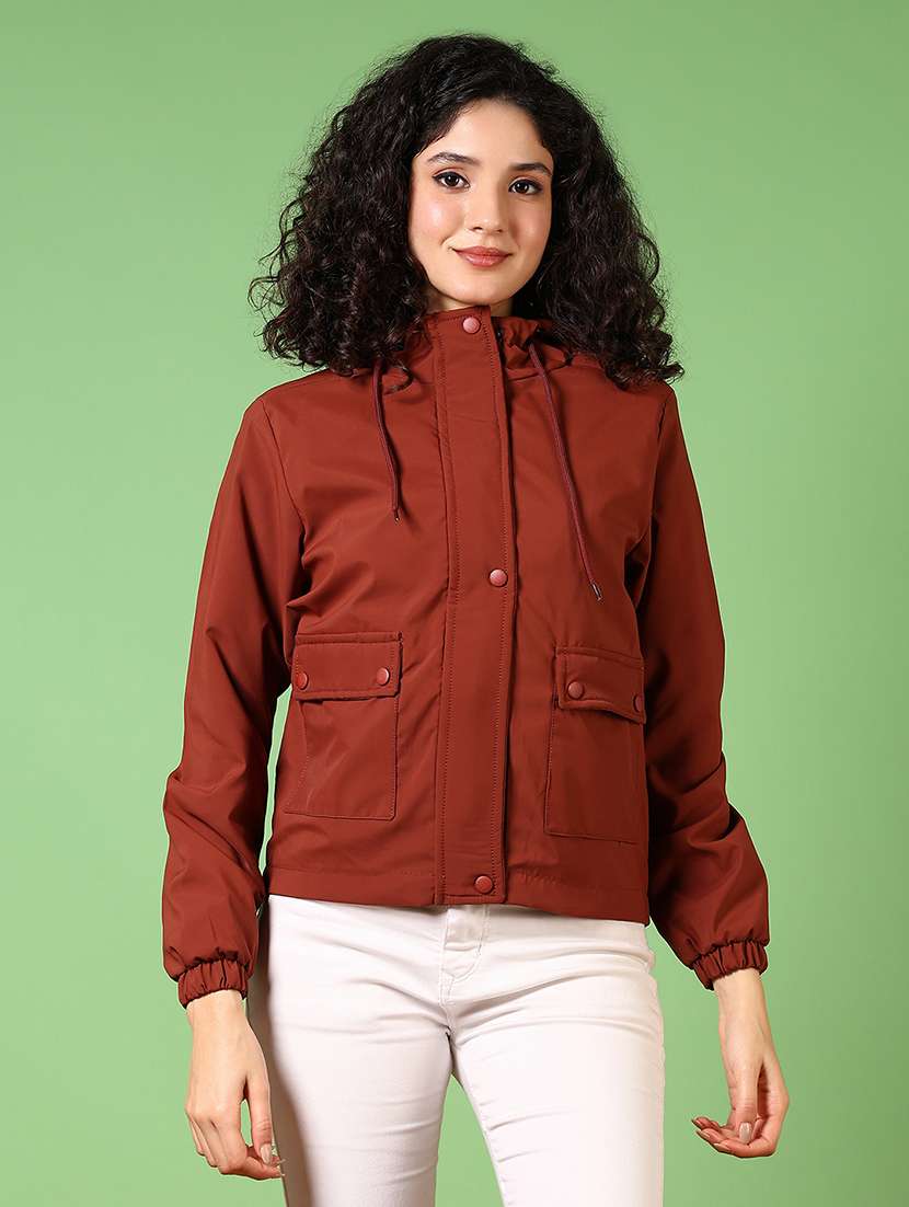 women solid long sleeve jacket - 21679765 -  Standard Image - 1