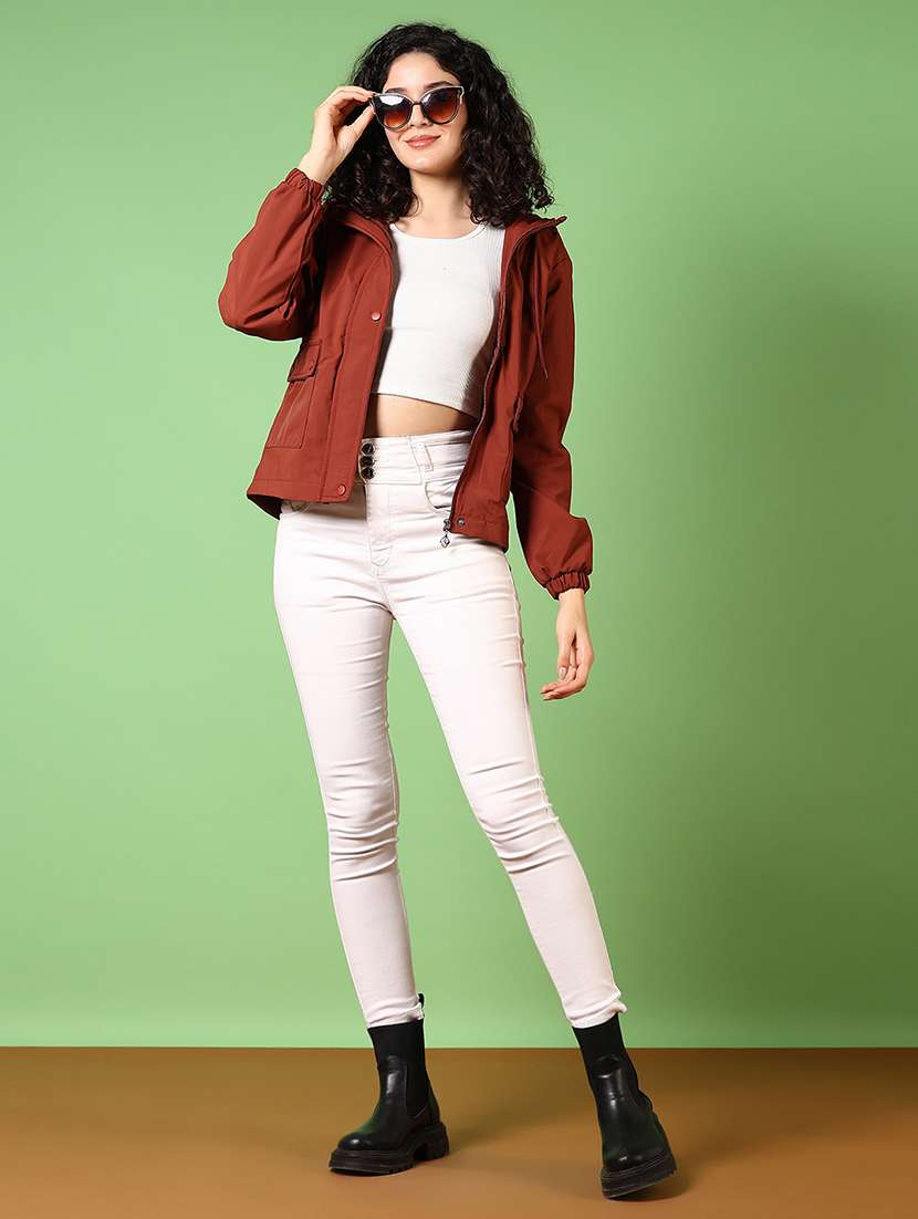 women solid long sleeve jacket - 21679765 -  Standard Image - 4