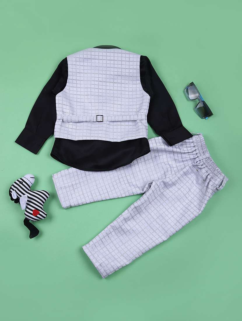 boys checkered three piece suit set - 21679783 -  Standard Image - 1
