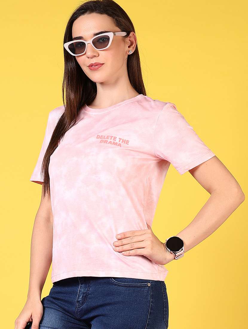 women solid round neck t-shirt - 21679806 -  Standard Image - 1