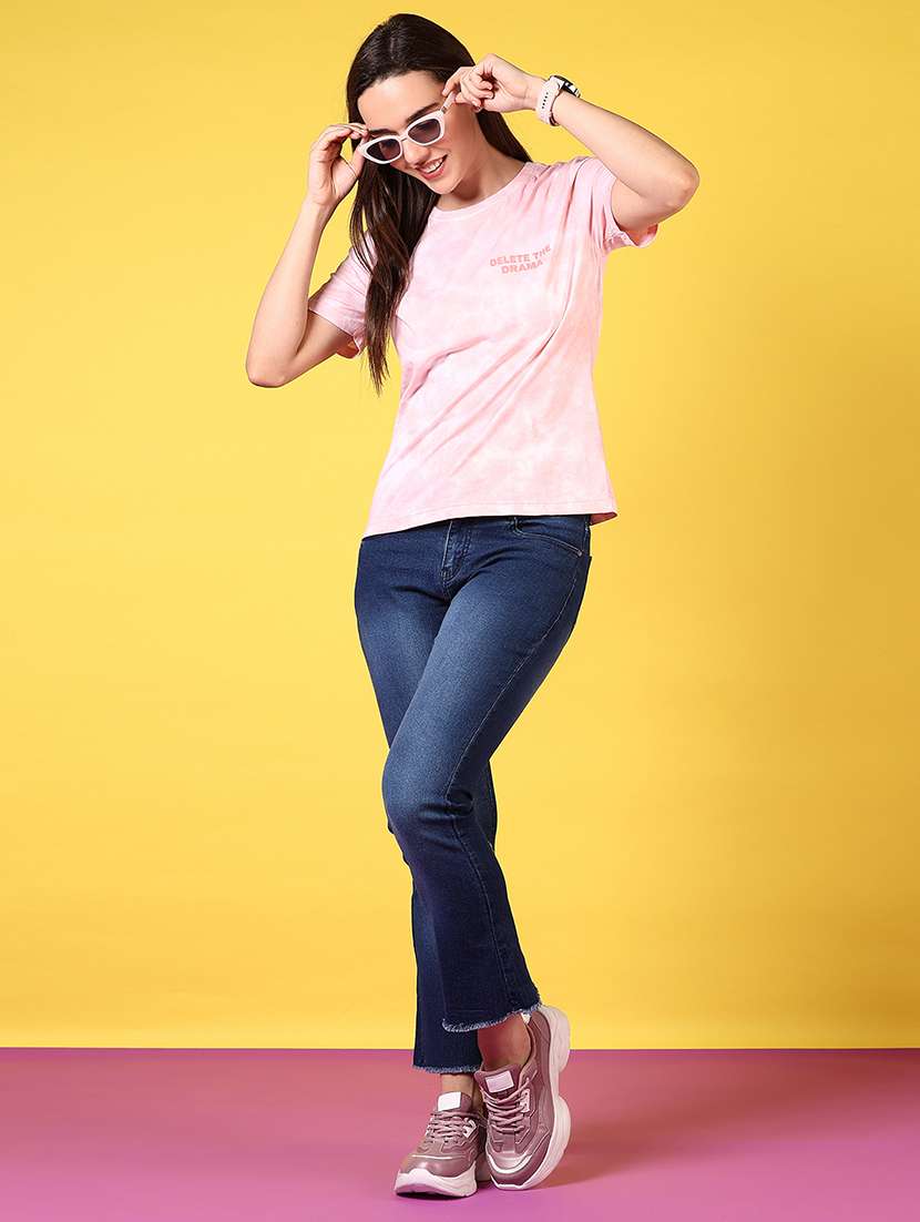 women solid round neck t-shirt - 21679806 -  Standard Image - 4