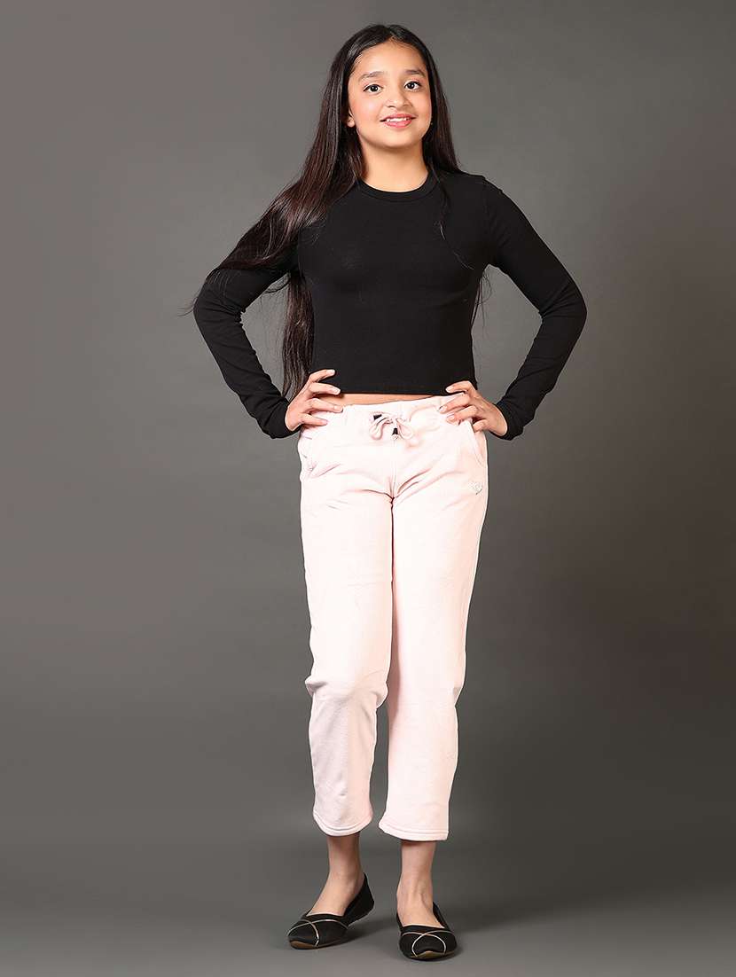 girls solid mid rise winter wear pyjama  - 21679813 -  Standard Image - 4