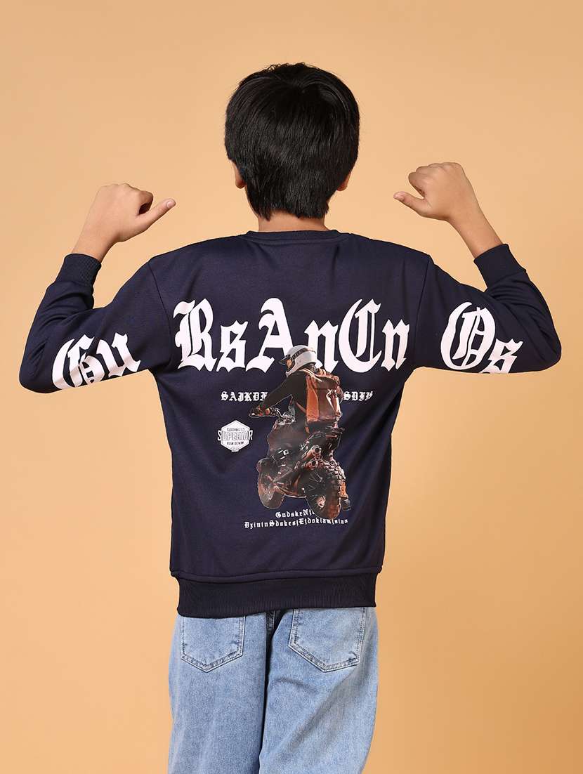 boys printed long sleeve sweatshirt
