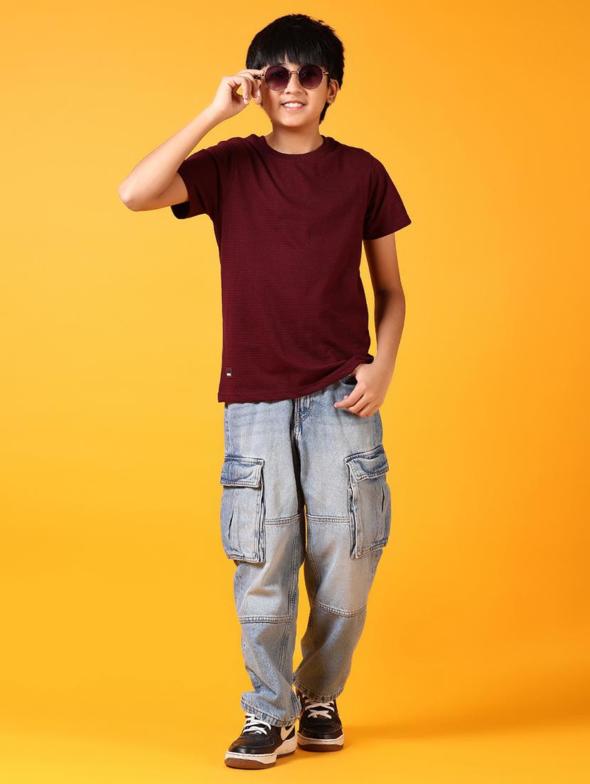 boys short sleeves solid t-shirt - 21679893 - Standard Image - 4