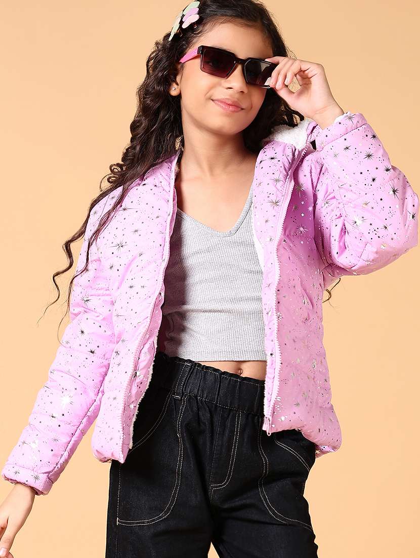 girls quilted long sleeve jacket - 21679963 -  Standard Image - 1