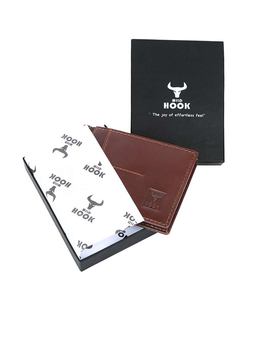 men brown genuine leather wallet - 21680223 -  Standard Image - 4