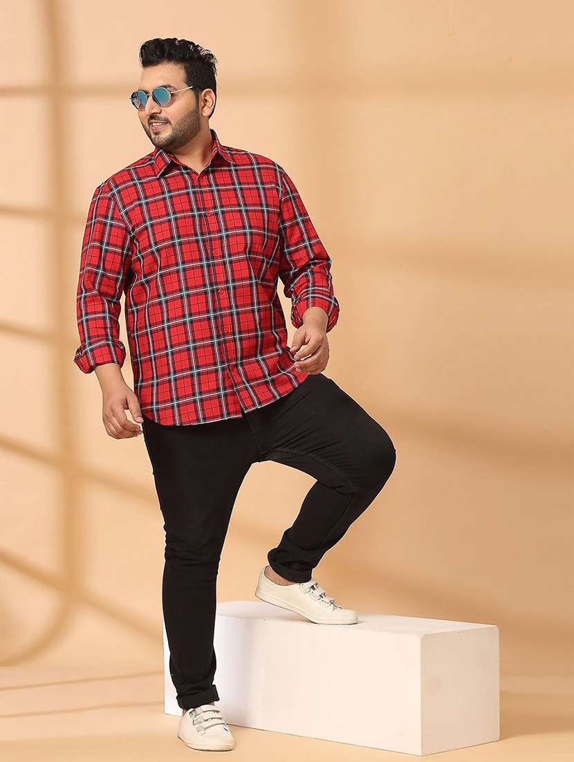 men plus size printed collared short sleeves shirt - 21680304 -  Standard Image - 4