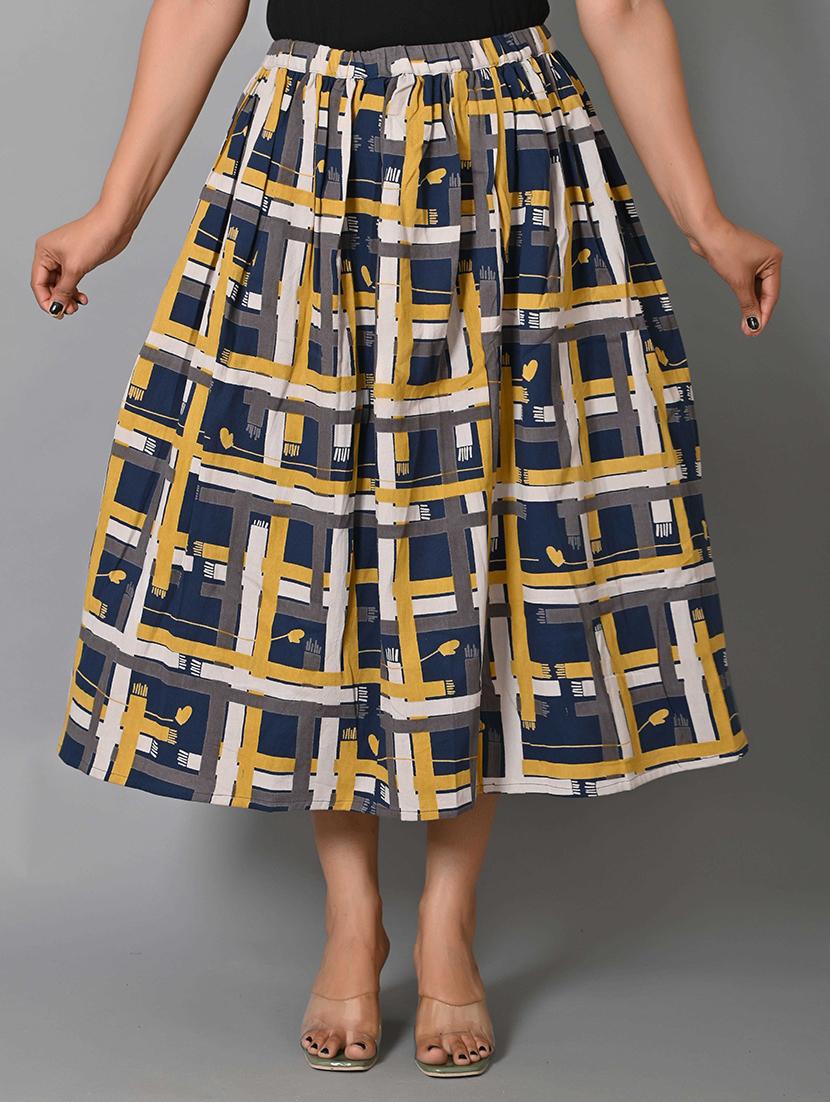 women mid rise printed flared skirt - 21680316 -  Zoom Image - 0