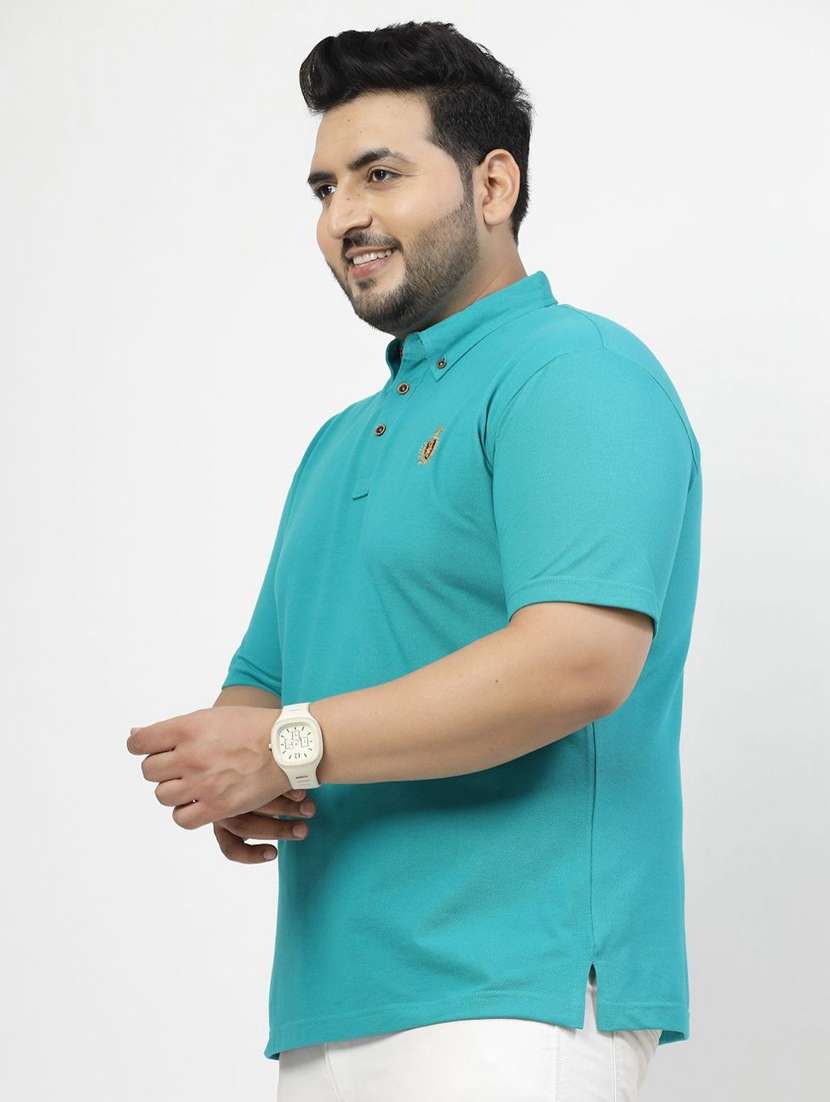 men solid plus size polo t-shirt - 21680336 -  Standard Image - 1