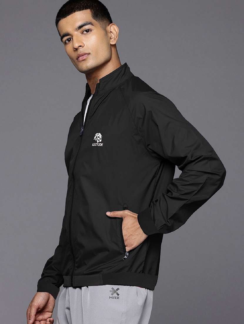 men long sleeves solid bomber jacket - 21680391 -  Standard Image - 1