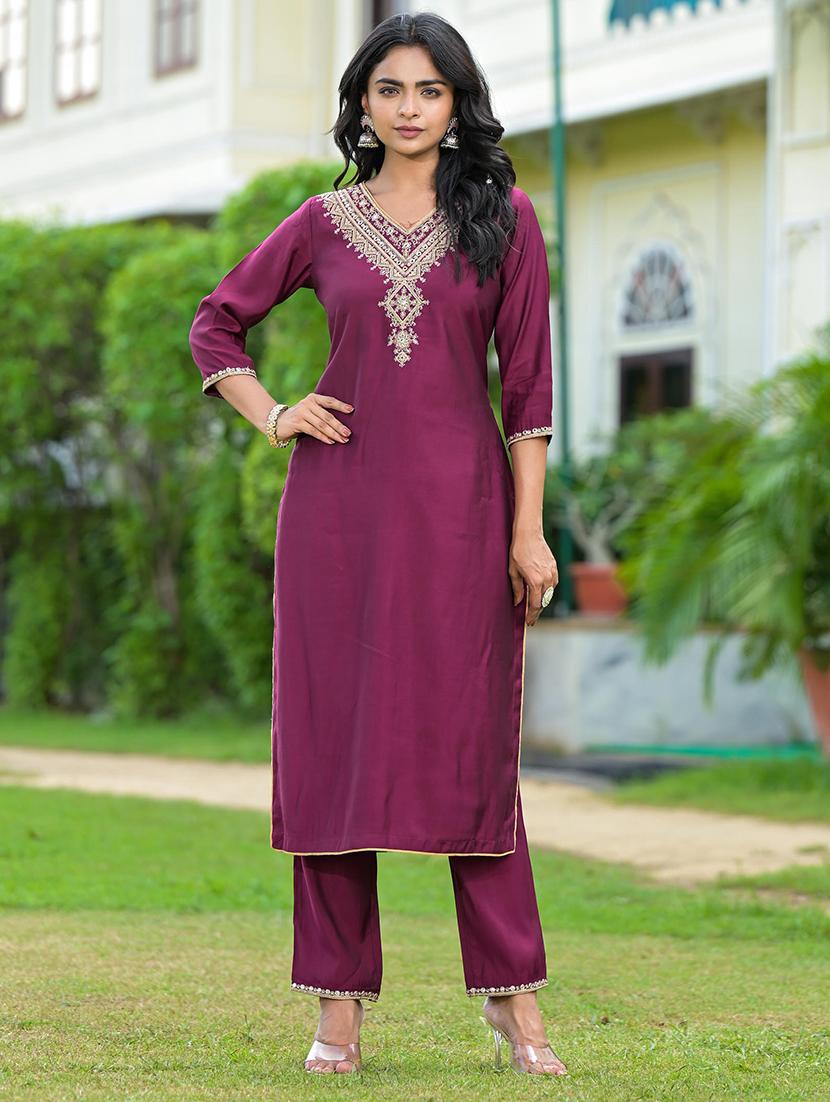 women embroidered kurta pant set with duaptta - 21680474 - Standard Image - 1